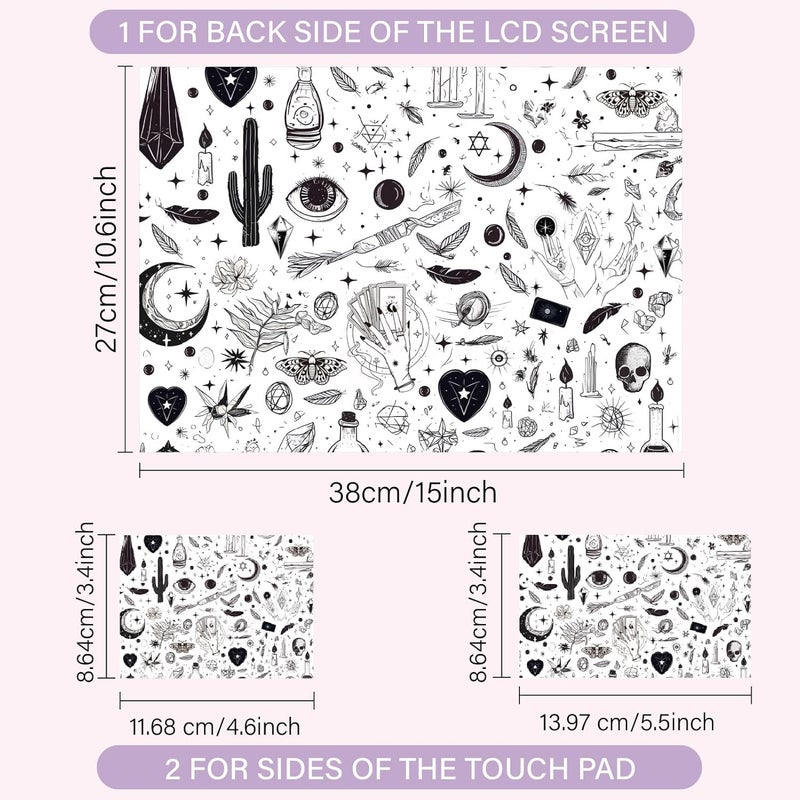 CREATCABIN Tarot Theme Laptop Notebook Skin Sticker Laptop Cover Decals Fits 12 13 13.3 14 15 inch Universal Reusable Vinyl Skin Stickers Cover Art Decal Notebook PC Personalized Protector - Image 2